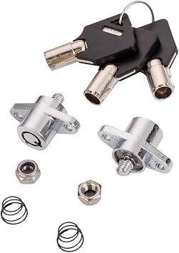3 Keys Hard Saddlebag Saddle Bag Lock Set for Harley Touring Electra Glide+Road Glide+Street Glide+Road King 2014-2025 Black