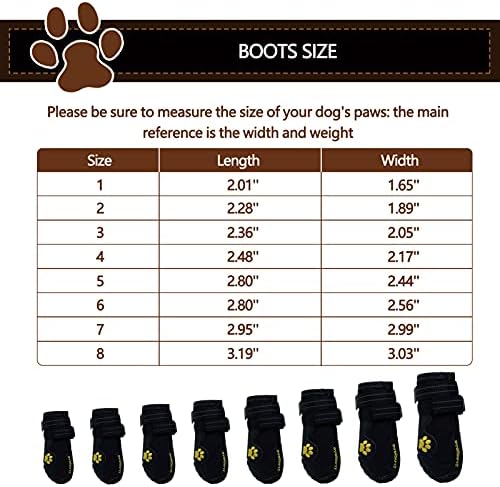 dog boot sizes