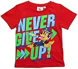 Top aktuelles Design Paw Patrol - Helfer auf vier Pfoten N Paw Patrol - Helfer auf Vier Pfoten T-Shirt Jungen, 104, Rot