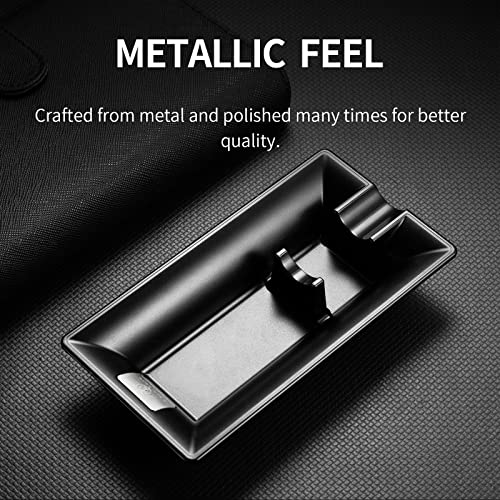 Cigarloong Cigar Ashtray, Single Metal Durable Ash Tray For Home And Office Use (Black) #TOP1