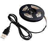 360deal Waterproof Superbright 100cm White SMD Led Strip Light Lamp with USB Cable Port 5v