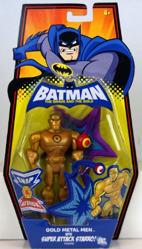 Batman The Brave And The Bold Gold Metal Men with Super Attack Starro! Action Figure