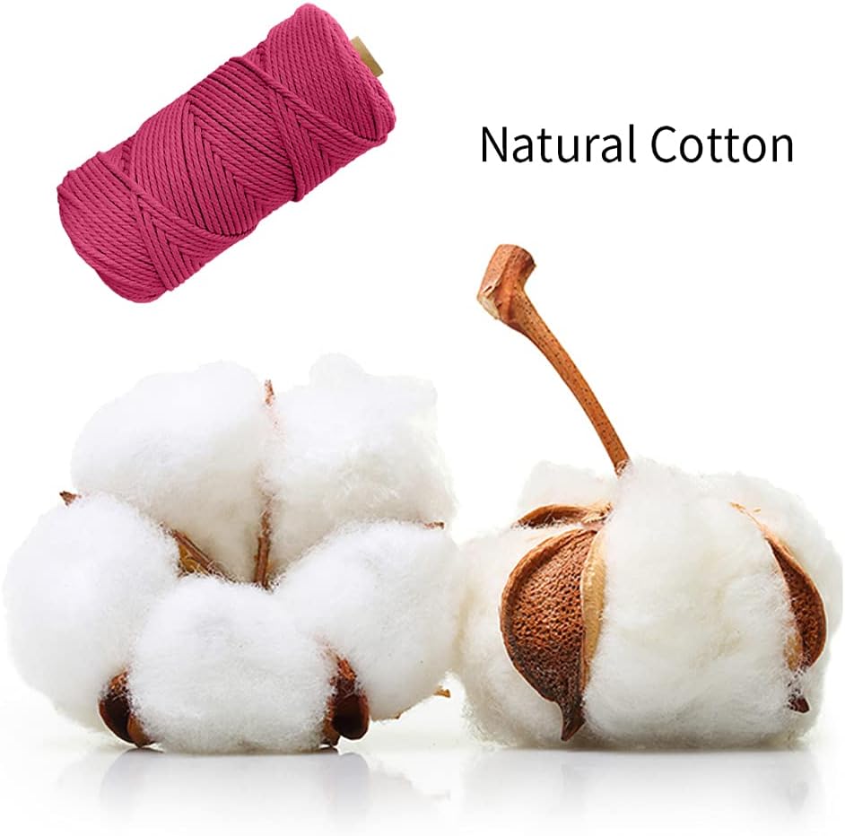 Macrame Cord 4mm x 109 Yards, JeogYong Thick Natural Cotton Cord Yarn Thread - Image 3