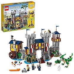 LEGO Creator 3in1 Medieval Castle Toy to Tower or Marketplace 31120, with Skeleton, Dragon Figure, 3 Minifigures and…