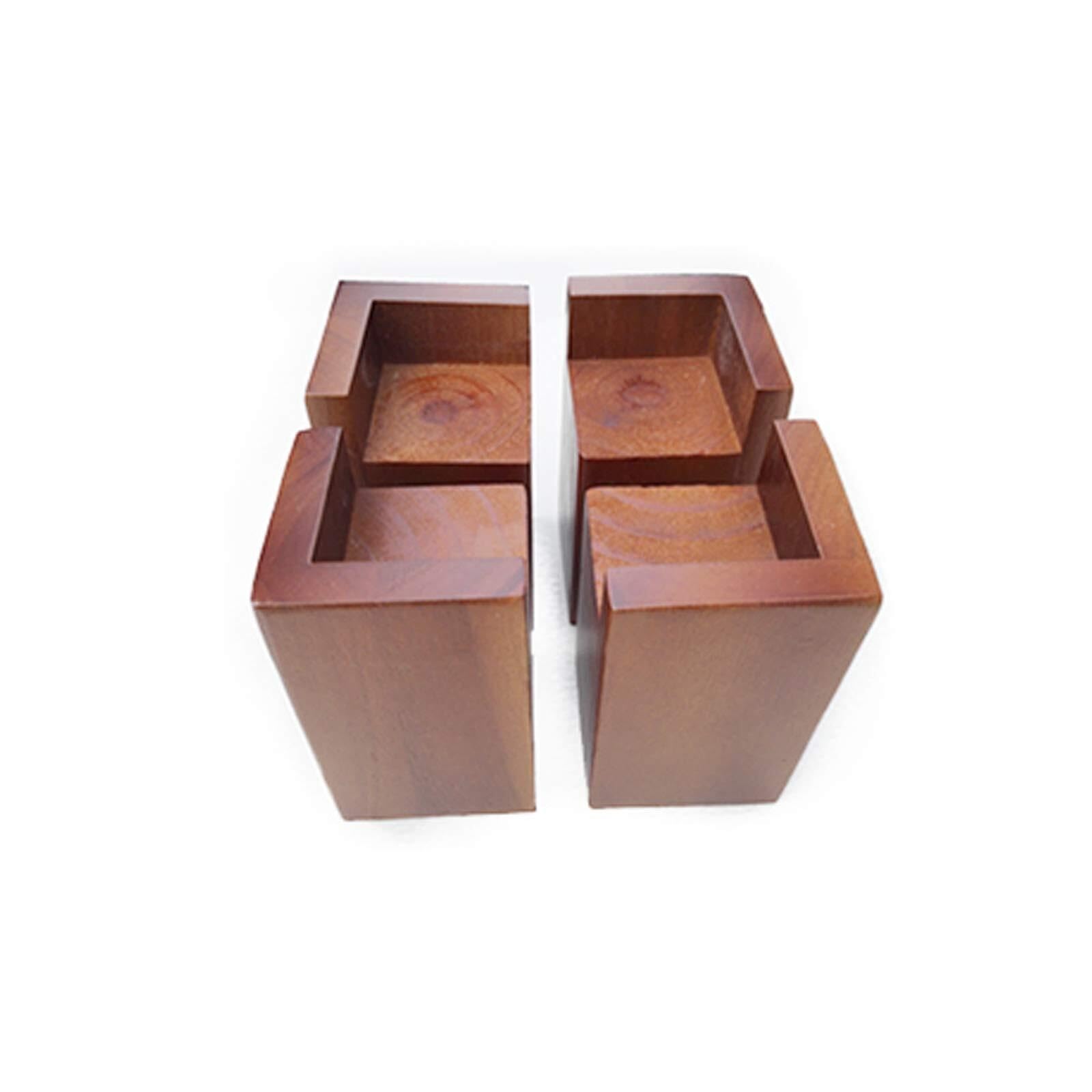UYHBCNQD Stylish Furniture Legs 4Pcs Replacement Legs Set L-Shaped Furniture Foot Walnut Wood Desk Support Legs Cabinet Feets Sofa Legs(6 * 6 * 8cm)