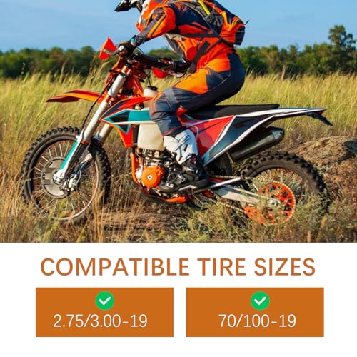 Image of 2 Pack 2.75 /3.00-19 Heavy Duty Inner Tube, 70 /100-19 Inner Tube Replacement | 19 inch Replacement Tire, for Motorcycle, Dirt Bike, Pit Bike and More [Thickened]