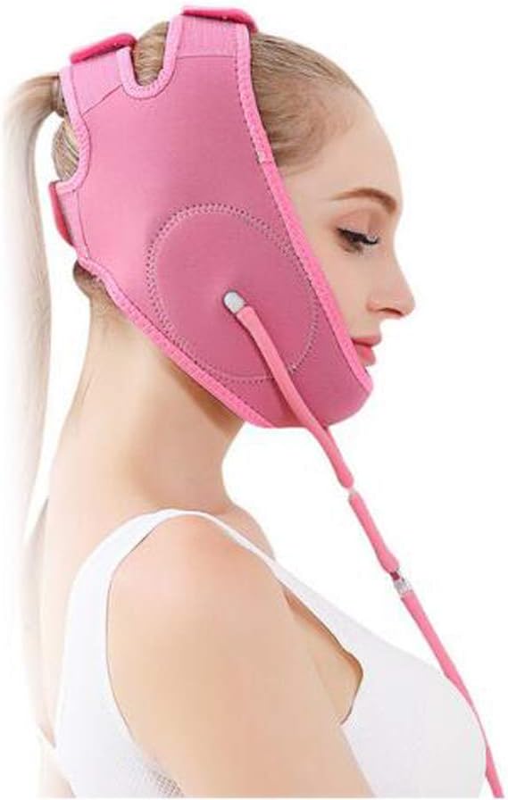 Facial Slimming Strap, Inflatable Double Chin Reducer V Line Lifting Belt Anti Aging Facial Slimmer Device Breathable Face