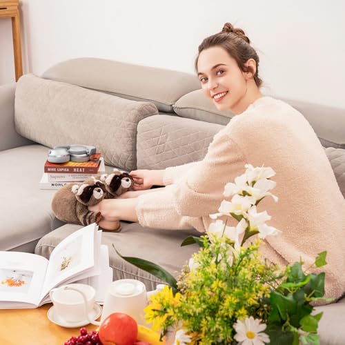 Funny Animal Slippers for Women, Cartoon Cute Fluffy Animal Slippers Cotton Soft Memory Foam Indoor Slippers,Birthday Gifts for Women4