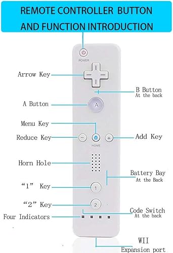 2 Pack Wireless Controller and Nunchuck for ZeroStory Wii and Wii U Console, Gaming Pad with Silicone Case and Wrist Strap (Black and White)