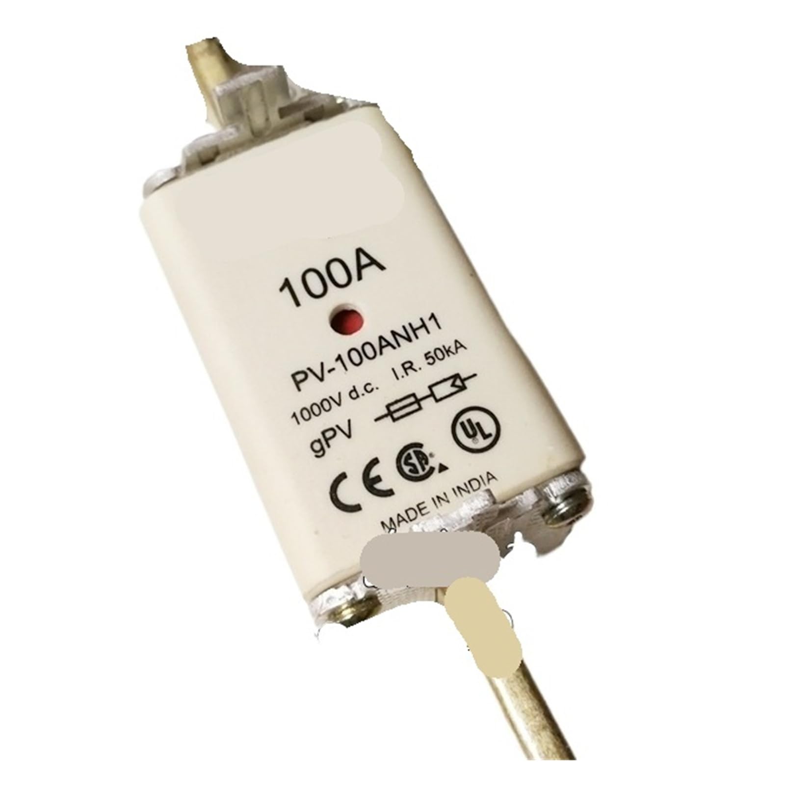 Fusible PV-100ANH1 1000 Vcc protection surintensité panneau solaire et onduleur