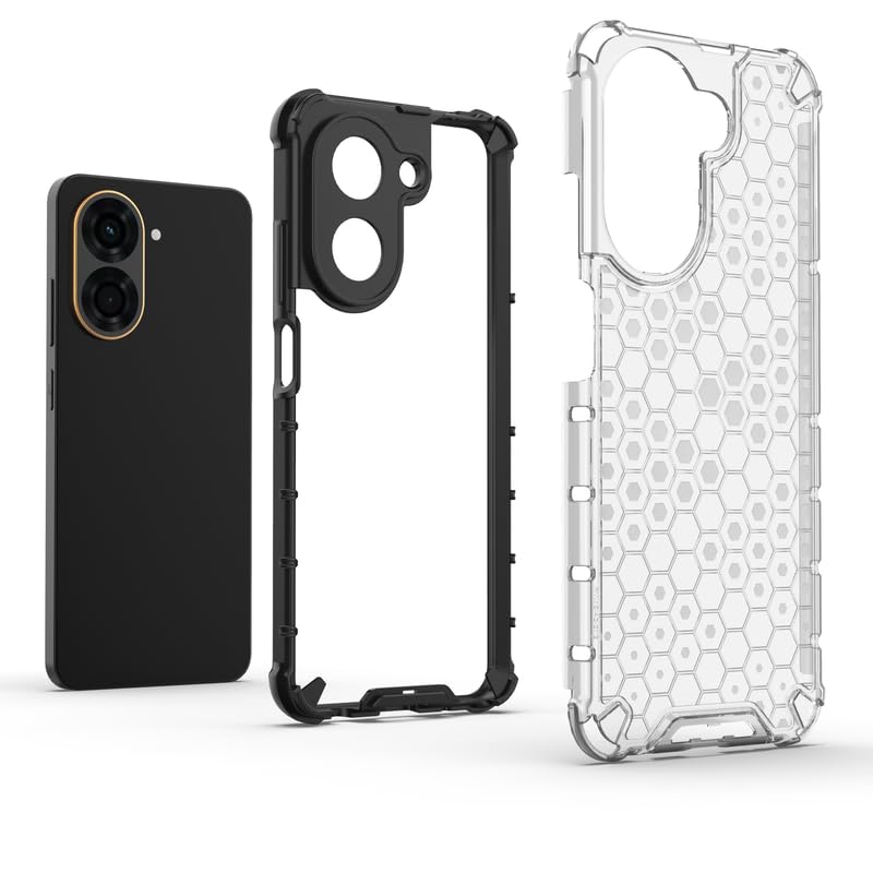 Image of Plastic Bumper Back Case Cover for Redmi A5 / Poco C71 (Transparent)
