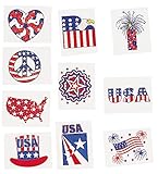 Glitter Patriotic Temporary Tattoos (6 dz)
