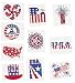 Glitter Patriotic Temporary Tattoos (6 dz)