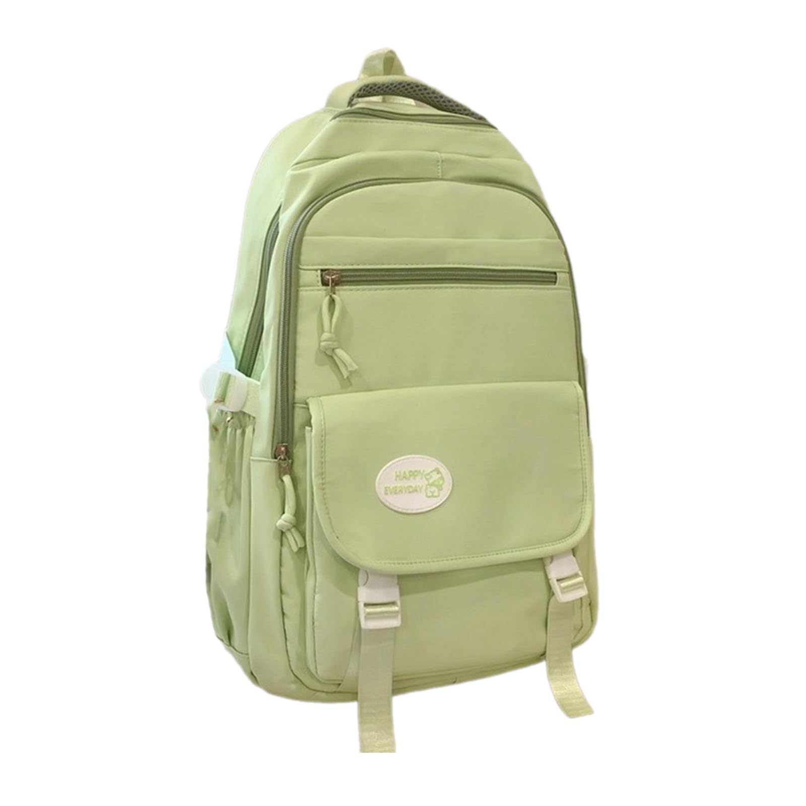 Sac à dos d'école en nylon vert de grande capacité pour ordinateur - 8