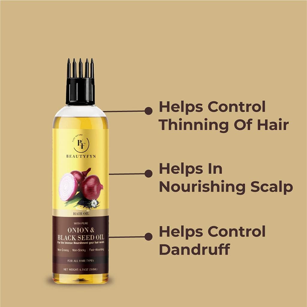 BEAUTYFYN Onion Hair Oil for hair growth with Onion & Redensyl for Hair