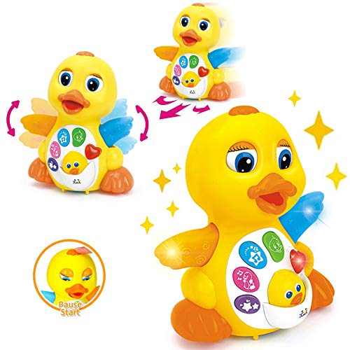 image for Yiosion Musical Flapping Yellow Duck Interactive Action Educational Le