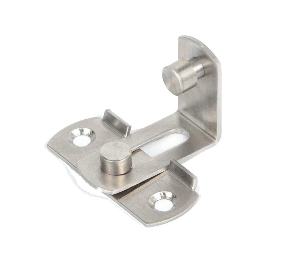 QWORK 90 Grad Türverriegelung Aus Edelstahl - Sicherheitsriegel Für Türen, Fenster & Tore