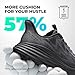 ALLSWIFIT Men's Slip On Walking Shoes Hands-Free Cushion Running Tennis SwiftPlush Non-Slip Comfortable Workout Gym Athletic Fashion Sneakers,Size 11,Black,AMUMRS2512