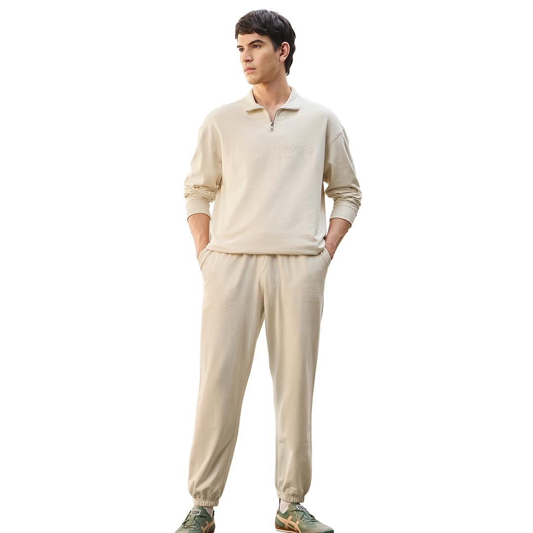 Men Oversized Fit Co-ord Set(1M-LWCS-R0259-BWH4_Bone white_L)-image-31
