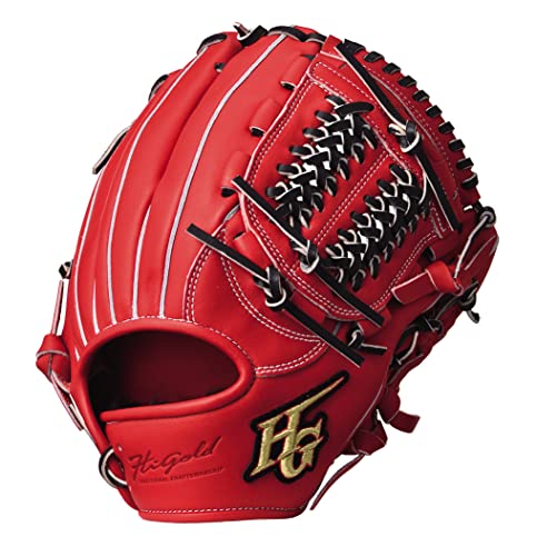 軟式グラブ心極(こころきわめ)シリーズ KKG5106L 遊撃手・二塁手用 レッドオレンジ×ブラック LH 右投