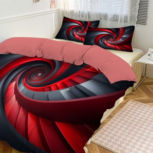 Housse de couette 140x200 géométrie spirale avec taie 65x65 - 5