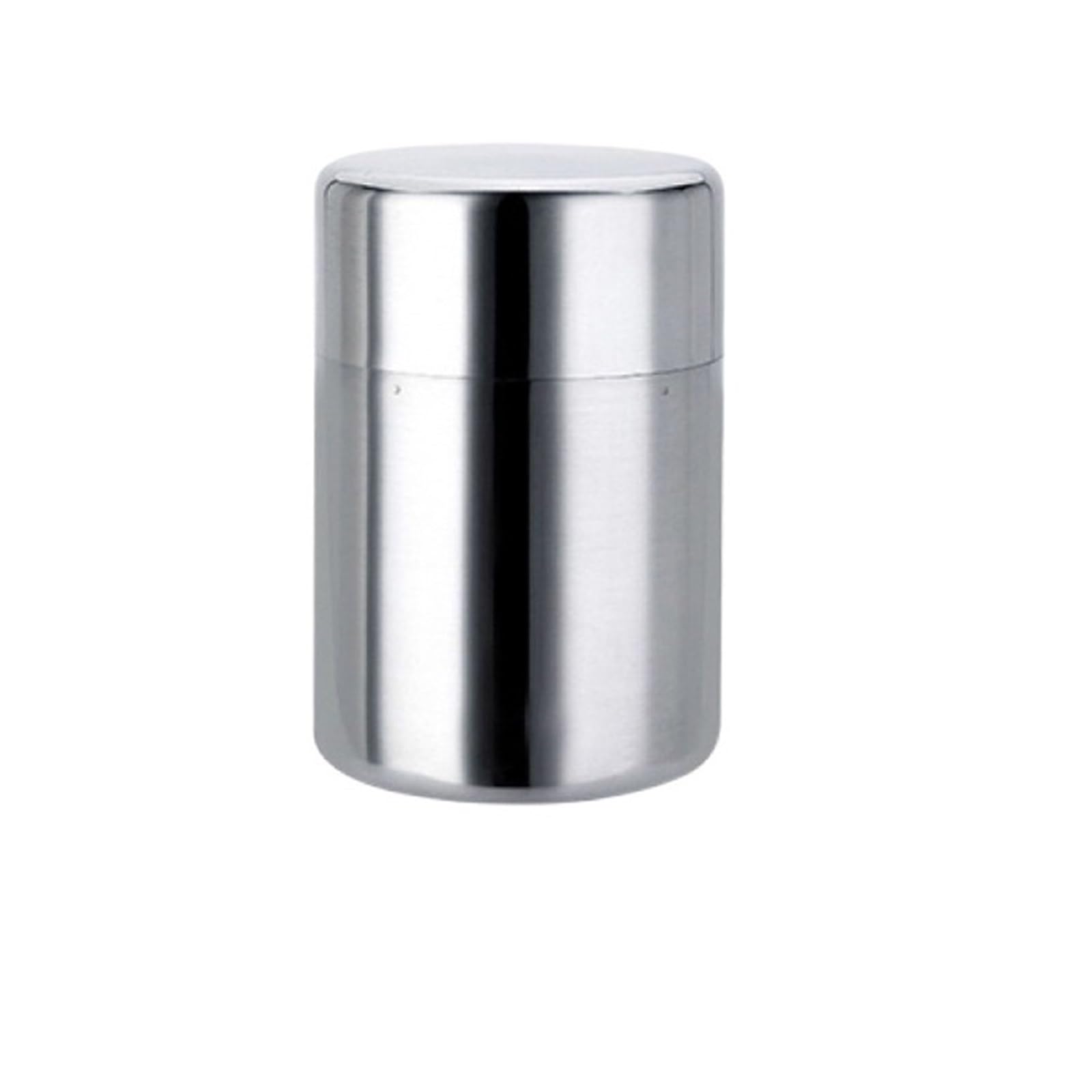 UBOHUZ Double Lid Tea Tin 400ml/550ml Stainless Steel Canister Moisture-proof Airtight Can With Inner Caddy for Tea, Coffee(400ml)