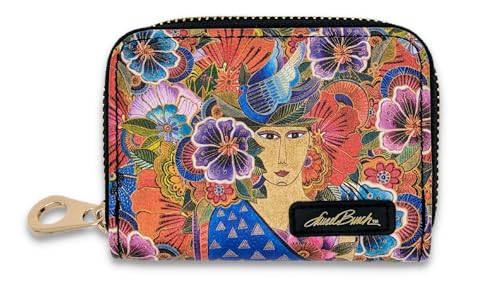 Monarque Carteira blindada com zíper RFID da Laurel Burch, Laurel Burch Mulher balinesa, 4.5x3x1 inch, Carteira com zíper