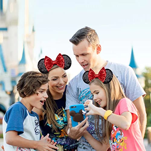 Image of FANYITY Mouse Ears, Sequin Mouse Ears Headband for Boys Girls Women Halloween Birthday Party