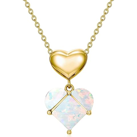 Christmas Gifts for Women,18k White/Yellow Gold - Plated Dainty Small Heart - Shape...