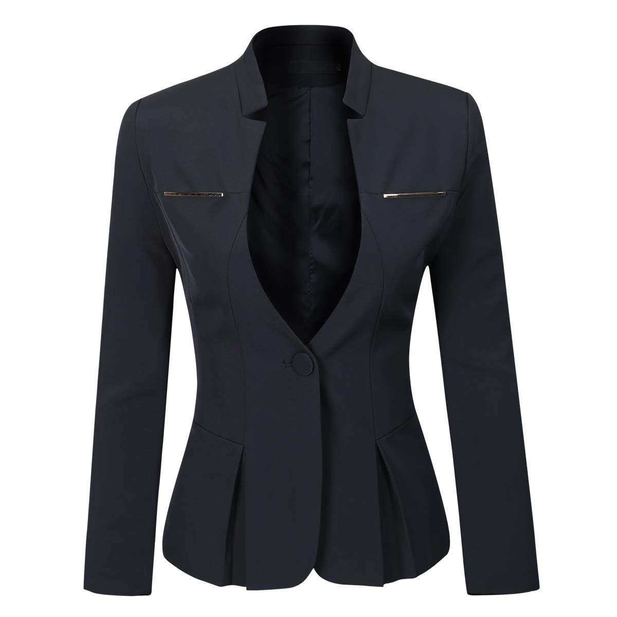 YYNUDA Chaqueta de traje elegante con un botón para mujer, elegante, para el trabajo, la oficina