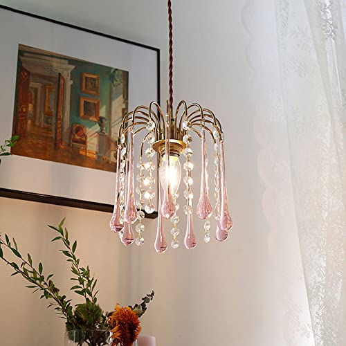Isla de comedor lámpara pequeña colgante decorativa de salón retro 3