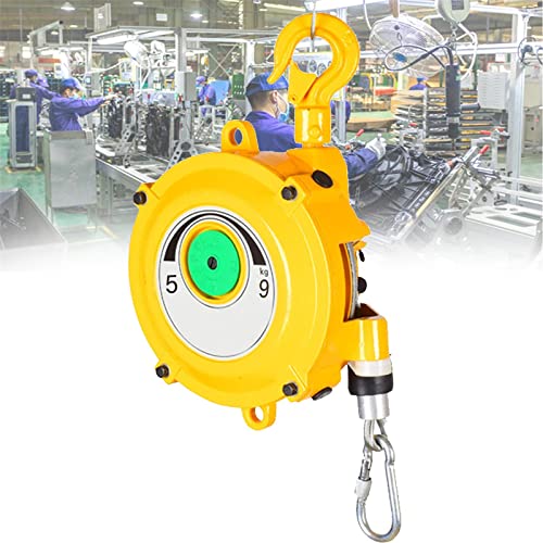 Spring Balancer 5-9kg/9-15kg/15-22kg/22-30kg, Retractable Spring Pull Tool Holder Hanging, Spring Pull Holder Balancer with 1.5m Pulley, Alloy Hook and Self-locking Function, Light Durable(Size:5 to 9 Cover