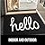Gorilla Grip 100% Water Resistant All Weather Hello Door Mat, Dirt Grabber Mesh Welcome Doormat, Stain and Fade Resistant, Low Profile Entryway Mats for Home Front or Back Entrance, 30x17 Black/White