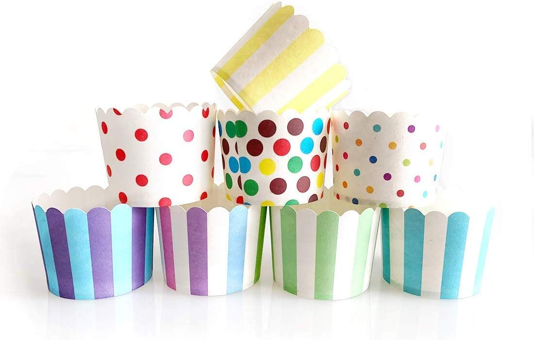Cake Decor Deep Paper Muffin Cupcake Baking Cups – Multicolors (Pack of 50) – Premium Cupcake Liners for Baking, Muffins, and Treats – Durable, Non-Stick & Easy to Use-image-34