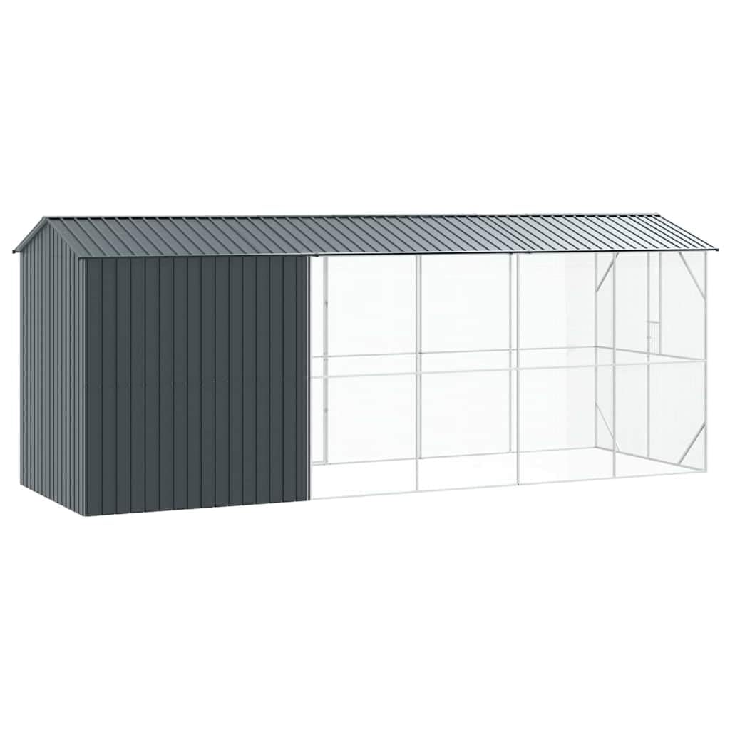 INLIFE Vogelkäfig Anthrazit 645 x 208 x 247 cm Verzinkter Stahl,Tier- & Haustierbedarf,Haustierbedarf,Vogelbedarf,Vogelkäfige & -ständer,Anthrazit,184.75 KG,3325154