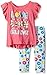 Kidtopia Girls' Love Live Believe W/ Screen Glitter and Tack on W/ Floral Legging Tunic Set