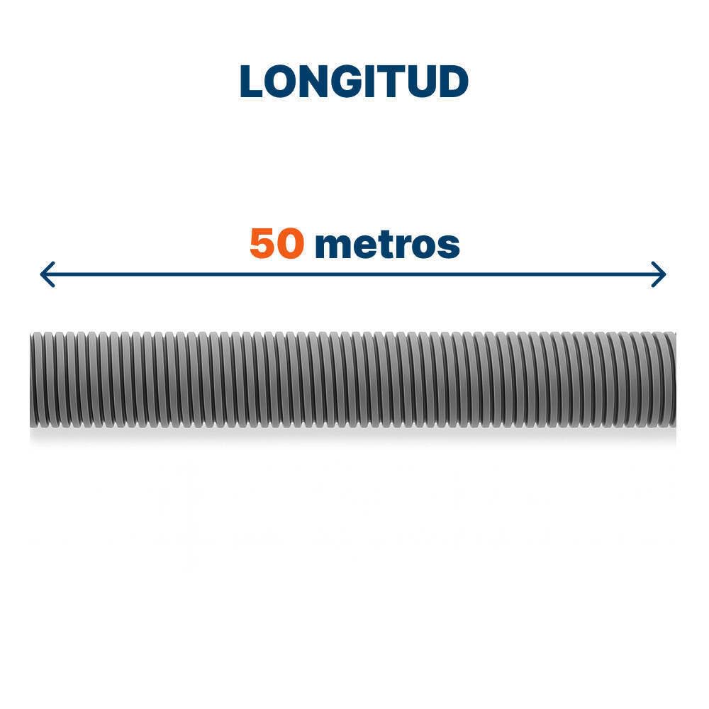 Tubo Poliamida Ø7,5 mm – Rollo de 50 Metros – Protección Para Cableado – Instalación Segura – Apto Para Interior y Exterior – Color Gris Oscuro