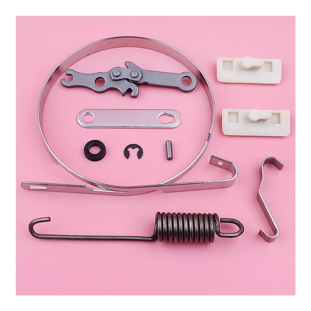 Bande frein chaîne tronçonneuse MS250 025 kit de réparation avec ressort plat et pièce de pare-chocs