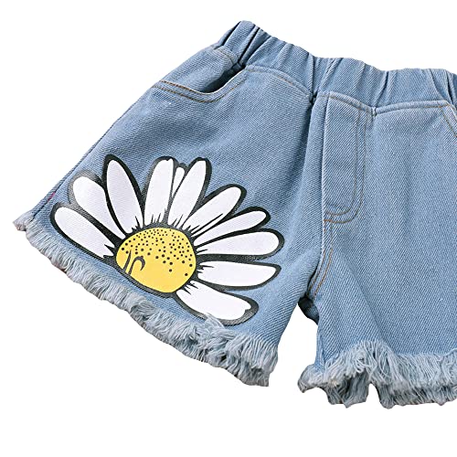 Image of Hopscotch Girls Multi Coloured Floral Print Slim Fit Blouse and Shorts Set