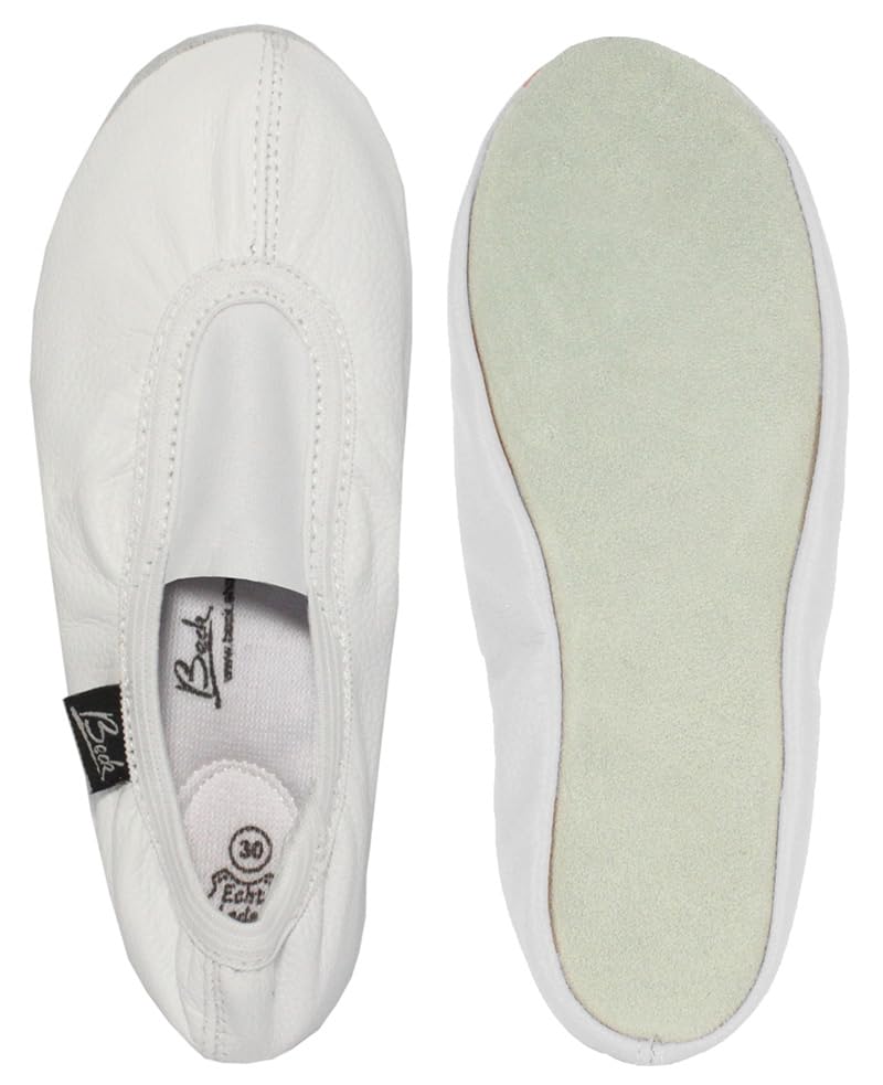 Beck Unisex Kinder Gymnastikschuh Basic, Weiß, 29 EU