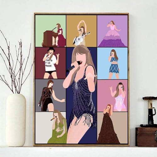 Image of HASTHIP DIY Diamond Painting Kit, Fashion Outline Diamond Painting Kit Diamond Painting Wall Decor DIY Diamond Painting Kit Art DIY Diamond Painting Wall Decor Gift, 11.8x15.7 Inches