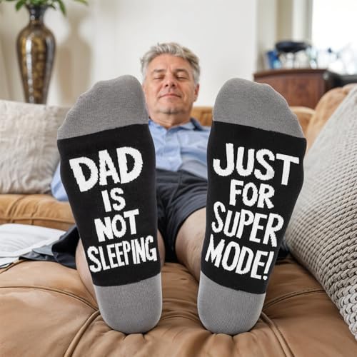 COZYMATE Novelty Father Socks for Men Funny Silly Socks for Dad - image 2