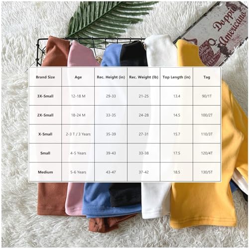 Image of Toddler Long Sleeve Shirt Girls White Turtleneck Thermal Tops Mock Neck Solid Tee Stretchy for Girls Boys Winter Wear