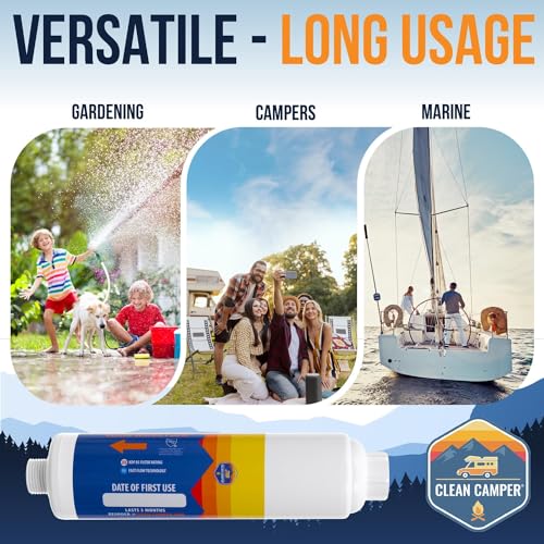 Clean Camper RV Inline Ultra-Premium Water Filter | Certified Carbon Activated Water Filtration | Filters Out Lead, Chlorine, Sediment & More | Experience Clean Water in Your RV | American Owned - Thumbnail 5