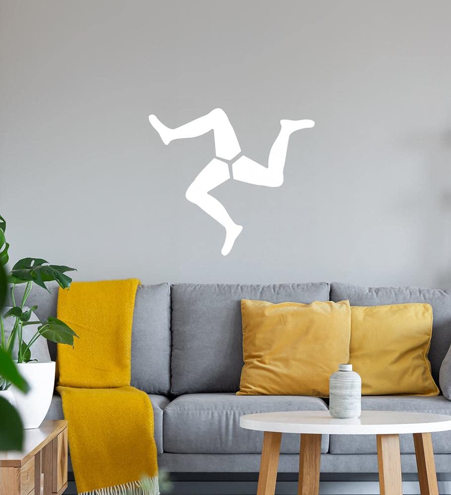 de - Adhesivo decorativo para pared, diseño de la isla de hombre, 51 x 46 cm, color blanco