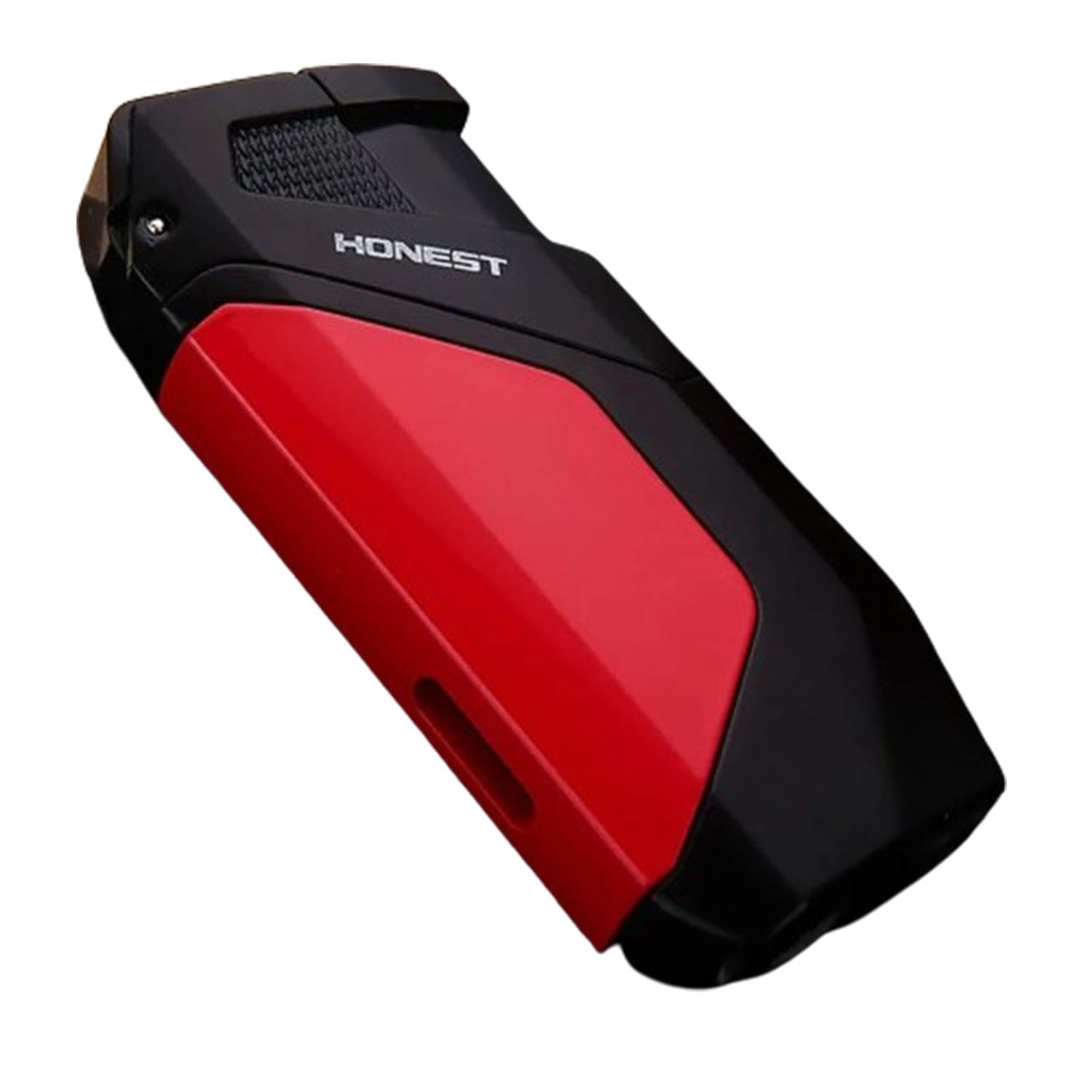Encendedor Antorcha Butano Llama de Doble Chorro Cigarro Metalico Mechero con Punzón Tanque de Combustible Visible para Vela Fogata Cocina Camping (Sin Gas),Red