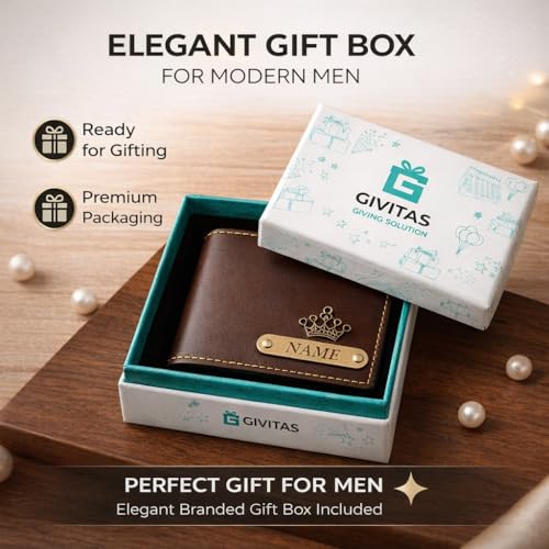 Image of Customized Wallet for Men with Name & Charm (Black) | Personalised Stylish Leather Wallet for Boy | Personalized Unique Gift with Card Slots & Cash Compartment for Boys, Employees