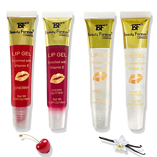 Beauty Forever Clear Moisturizing Lip Gel Tube, Enriched with Vitamin E, Lightweight, Plain & Glitter Finish, Shimmer Infused, Available in 11 Flavours, 18ml (Rose Gold Glitter) - Image 8
