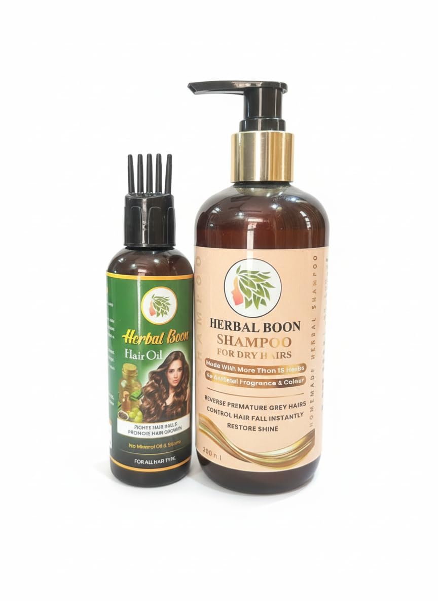 Shampoo for Dry Hairs with Hair Oil, 200ml, Reverse Premature Grey, Control Hair Fall, All Hair Types-image-45