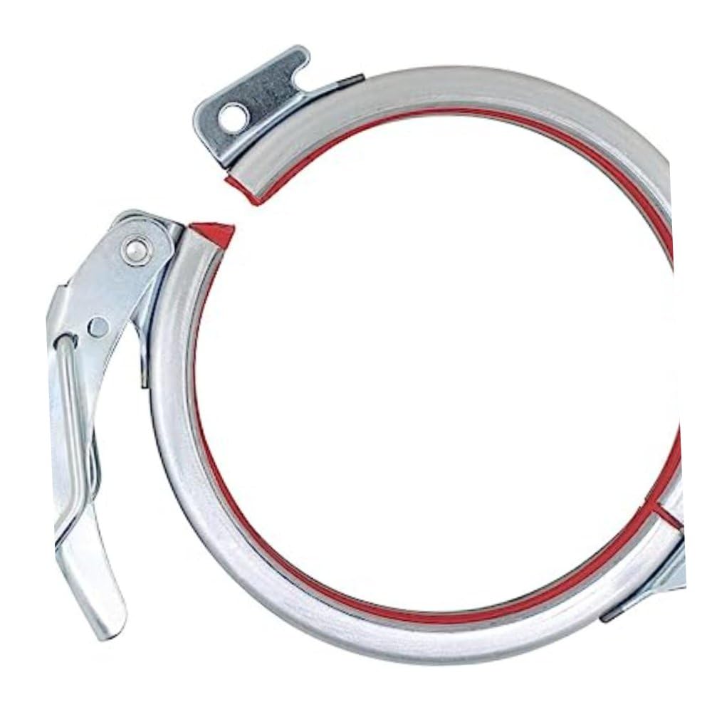 Abrazadera de 125 mm, conector para sistemas de extracción y ventilación